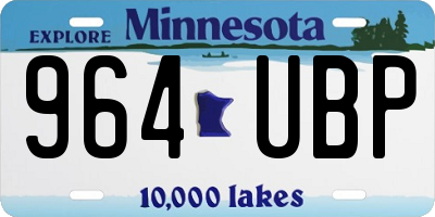 MN license plate 964UBP