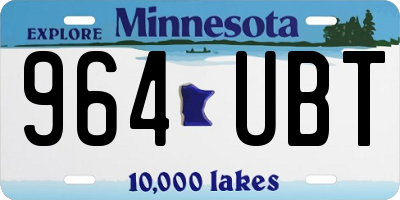 MN license plate 964UBT