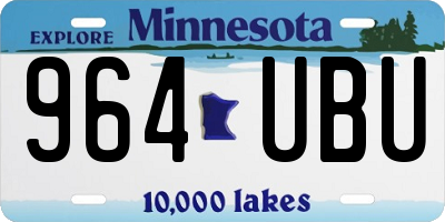 MN license plate 964UBU
