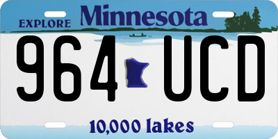 MN license plate 964UCD