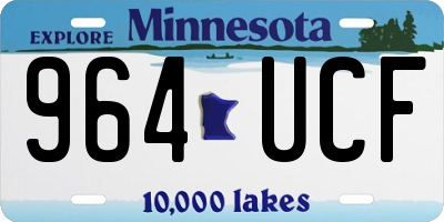 MN license plate 964UCF