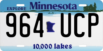 MN license plate 964UCP