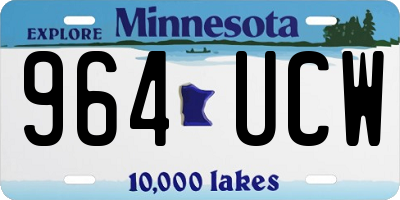 MN license plate 964UCW