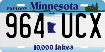 MN license plate 964UCX