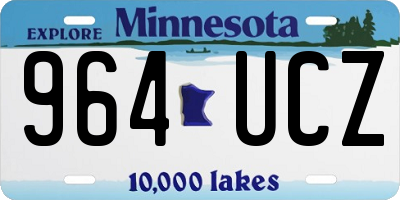 MN license plate 964UCZ