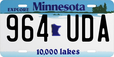 MN license plate 964UDA