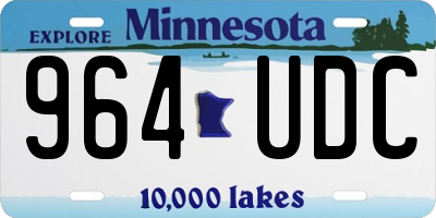 MN license plate 964UDC