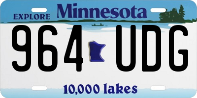 MN license plate 964UDG