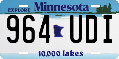 MN license plate 964UDI