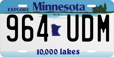 MN license plate 964UDM