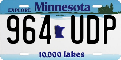 MN license plate 964UDP