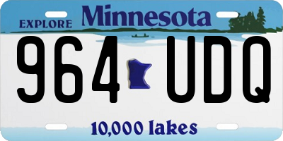 MN license plate 964UDQ