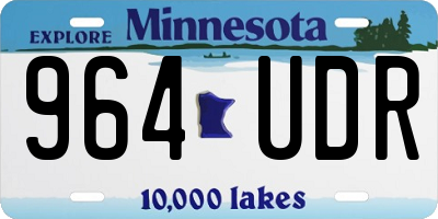 MN license plate 964UDR