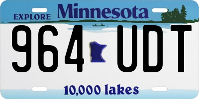 MN license plate 964UDT