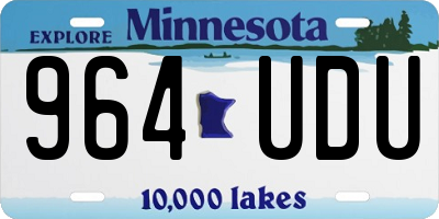 MN license plate 964UDU