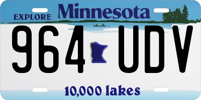 MN license plate 964UDV