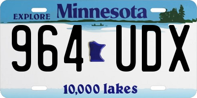 MN license plate 964UDX