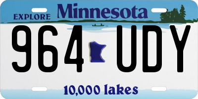 MN license plate 964UDY