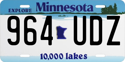 MN license plate 964UDZ
