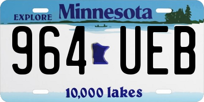 MN license plate 964UEB