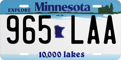 MN license plate 965LAA