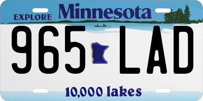 MN license plate 965LAD