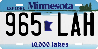 MN license plate 965LAH