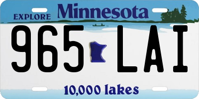 MN license plate 965LAI