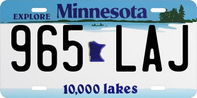 MN license plate 965LAJ