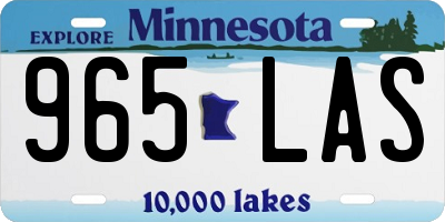 MN license plate 965LAS