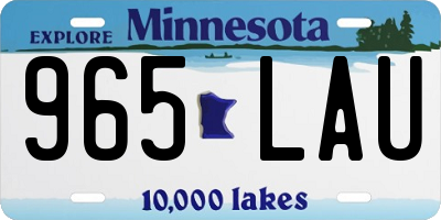 MN license plate 965LAU