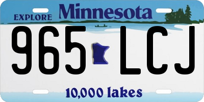MN license plate 965LCJ