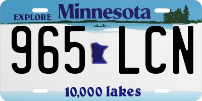 MN license plate 965LCN
