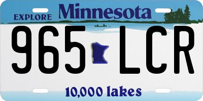 MN license plate 965LCR