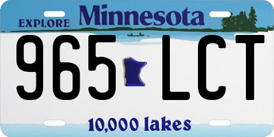MN license plate 965LCT
