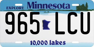 MN license plate 965LCU