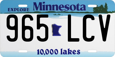 MN license plate 965LCV