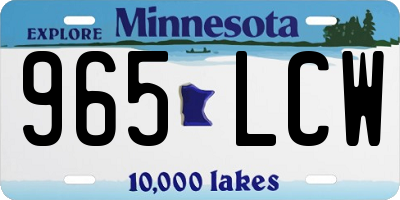 MN license plate 965LCW