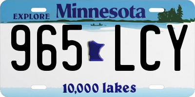 MN license plate 965LCY