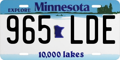 MN license plate 965LDE