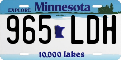 MN license plate 965LDH