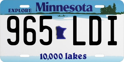 MN license plate 965LDI