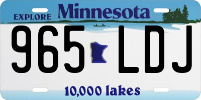 MN license plate 965LDJ