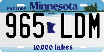 MN license plate 965LDM