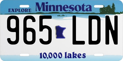MN license plate 965LDN