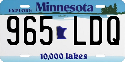 MN license plate 965LDQ