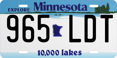 MN license plate 965LDT
