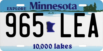 MN license plate 965LEA