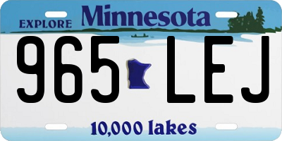 MN license plate 965LEJ