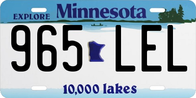 MN license plate 965LEL